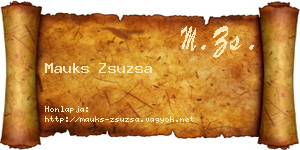 Mauks Zsuzsa névjegykártya